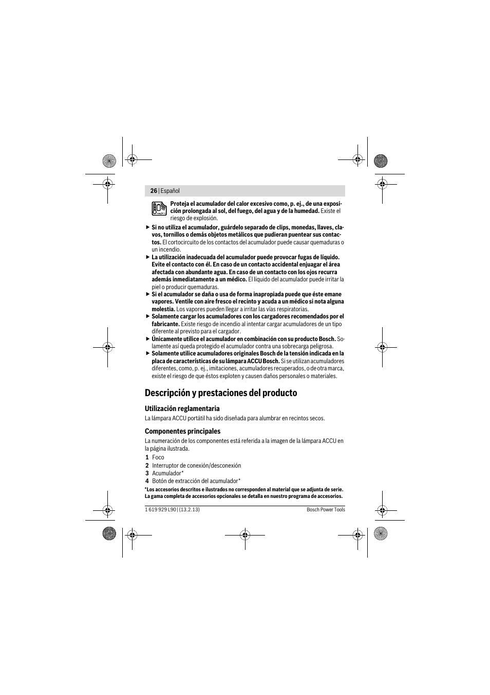 Descripción y prestaciones del producto | Bosch PLI 10,8 LI User Manual | Page 26 / 179