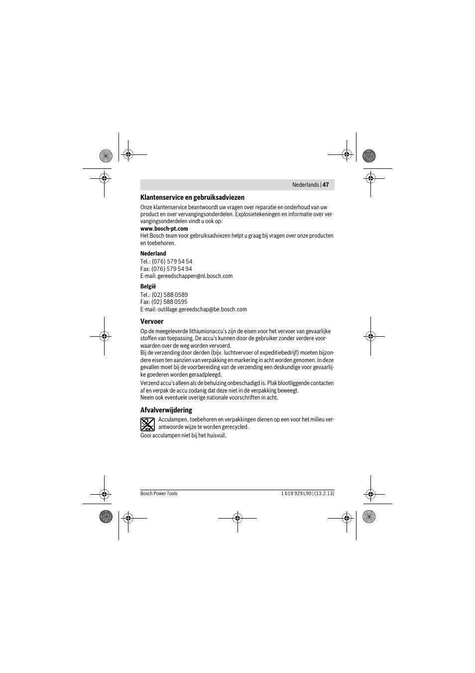 Bosch PLI 10,8 LI User Manual | Page 47 / 179