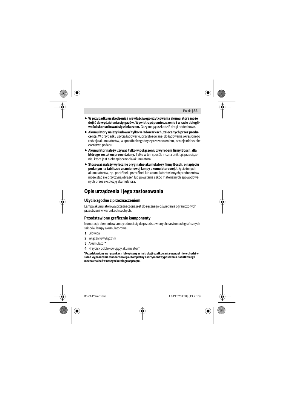 Opis urządzenia i jego zastosowania | Bosch PLI 10,8 LI User Manual | Page 83 / 179