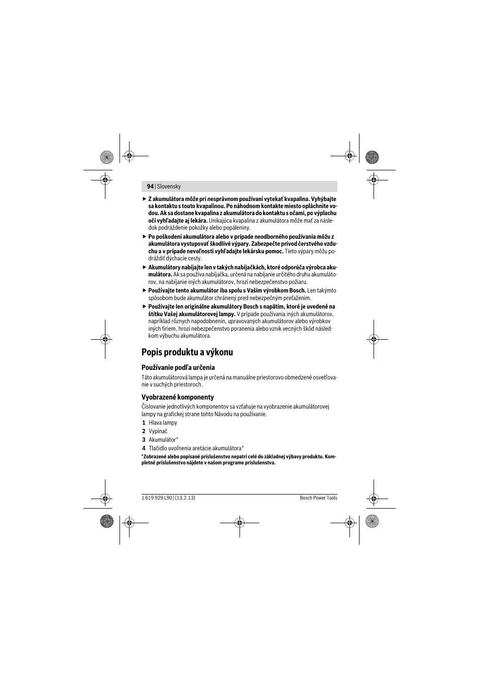 Popis produktu a výkonu | Bosch PLI 10,8 LI User Manual | Page 94 / 179