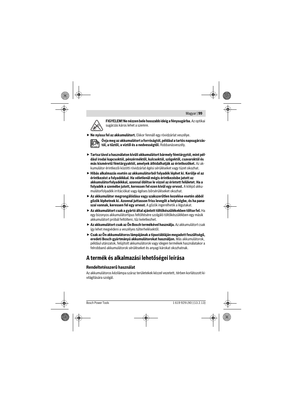 A termék és alkalmazási lehetőségei leírása | Bosch PLI 10,8 LI User Manual | Page 99 / 179