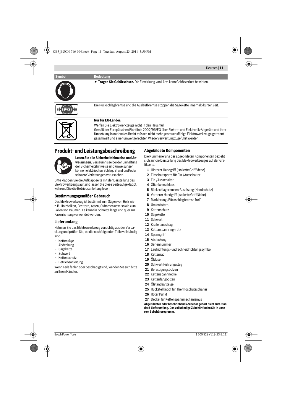 Produkt- und leistungsbeschreibung | Bosch GKE 35 BCE Professional User Manual | Page 11 / 320