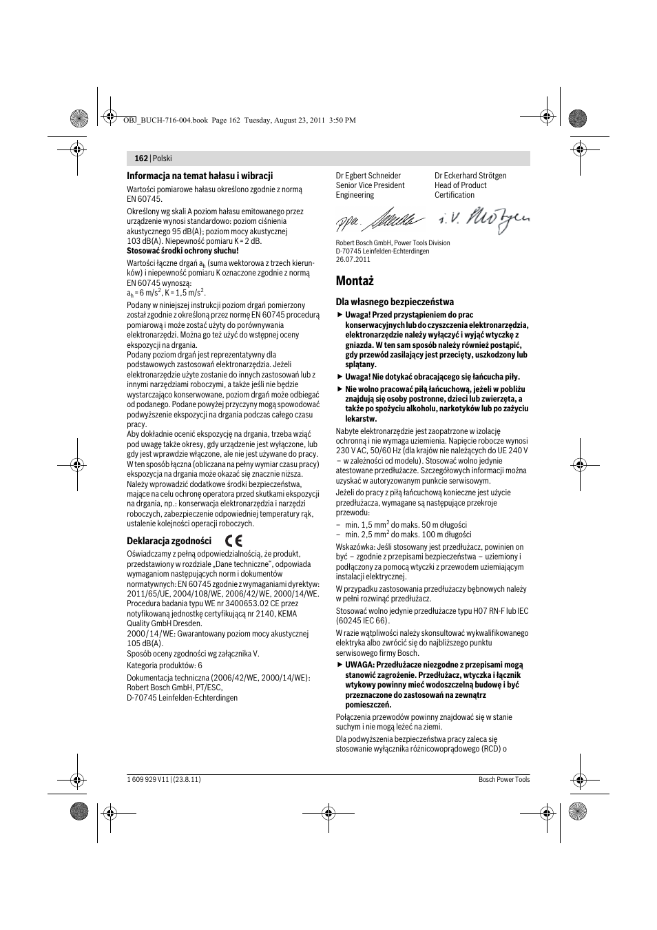 Montaż | Bosch GKE 35 BCE Professional User Manual | Page 162 / 320