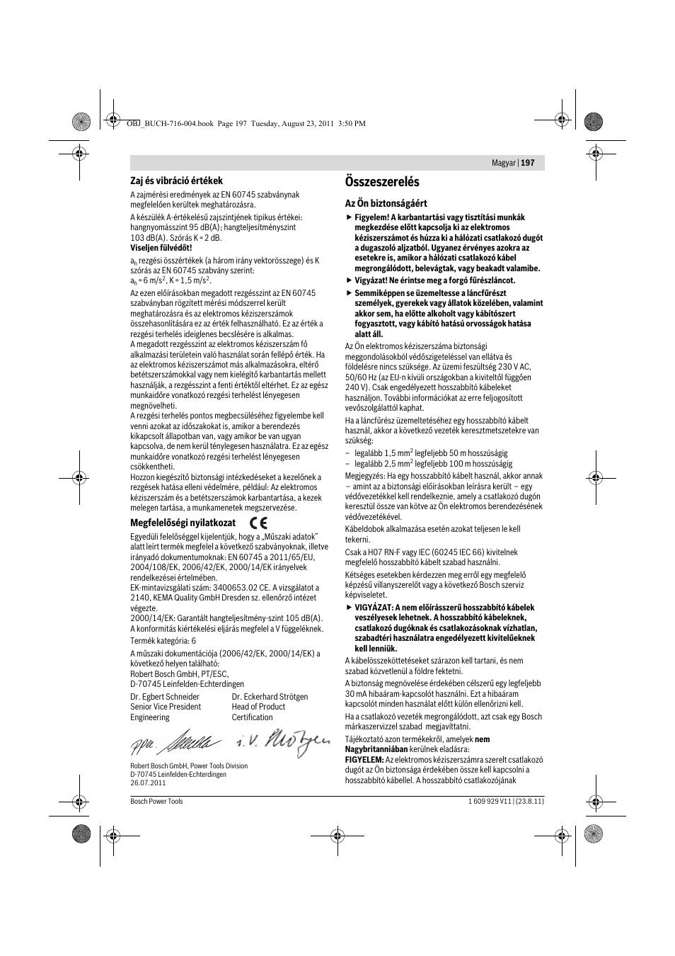 Összeszerelés | Bosch GKE 35 BCE Professional User Manual | Page 197 / 320