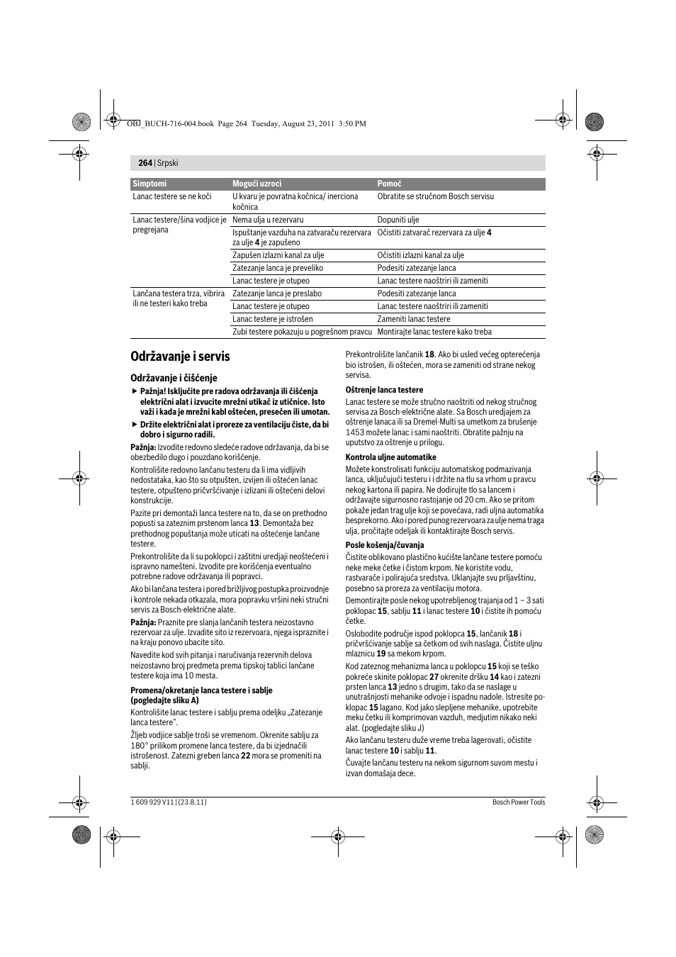 Održavanje i servis | Bosch GKE 35 BCE Professional User Manual | Page 264 / 320