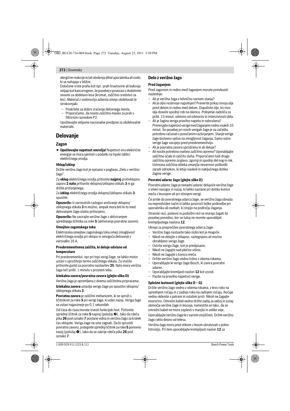 Delovanje | Bosch GKE 35 BCE Professional User Manual | Page 272 / 320