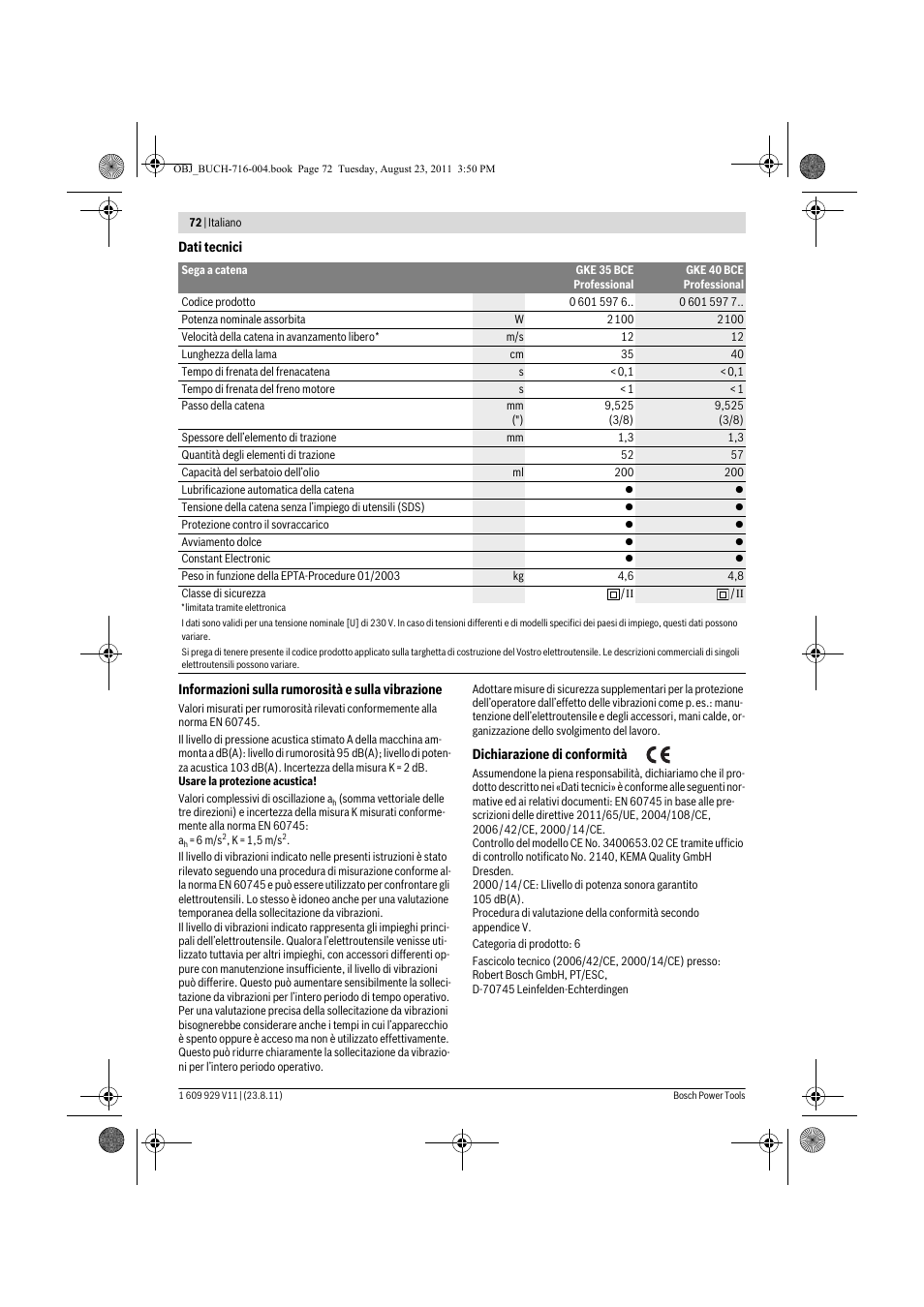Bosch GKE 35 BCE Professional User Manual | Page 72 / 320