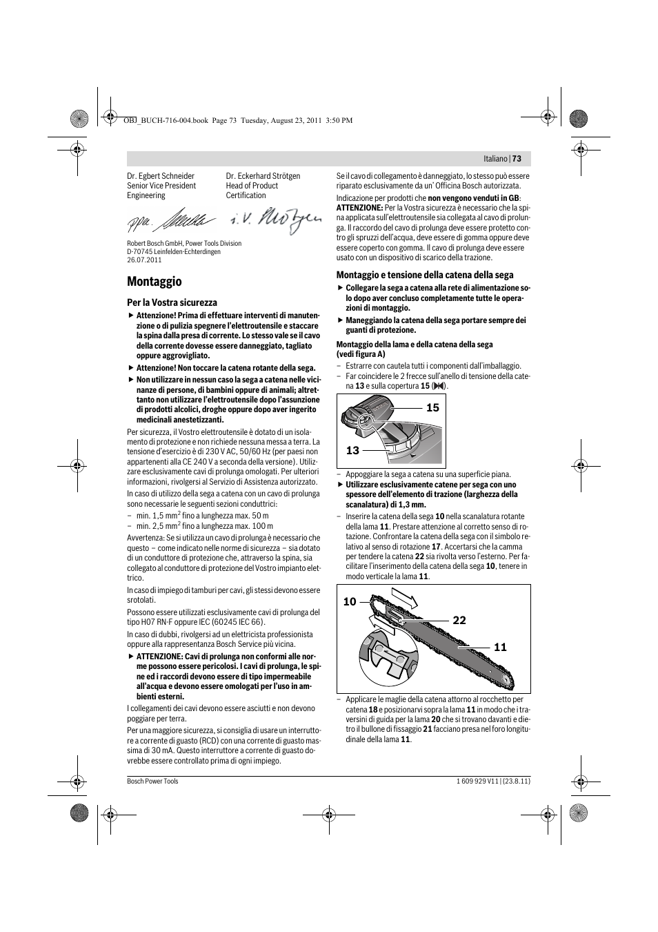Montaggio | Bosch GKE 35 BCE Professional User Manual | Page 73 / 320