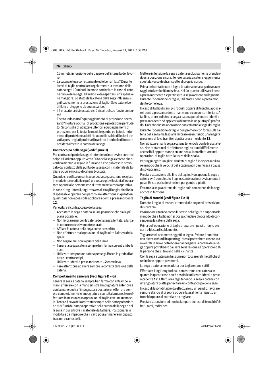 Bosch GKE 35 BCE Professional User Manual | Page 76 / 320