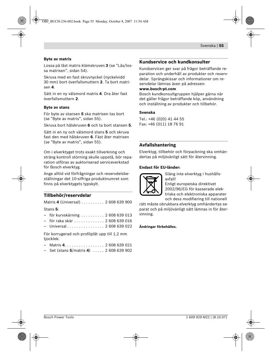 Bosch GNA 2,0 Professional User Manual | Page 55 / 159