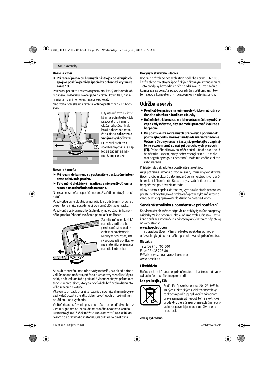 Údržba a servis | Bosch GWS 14-125 Inox Professional User Manual | Page 149 / 270