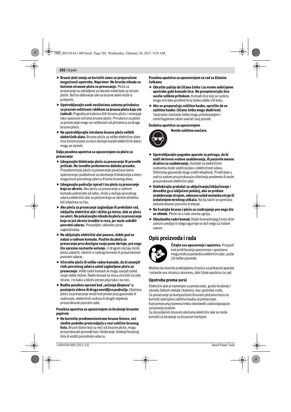Opis proizvoda i rada | Bosch GWS 14-125 Inox Professional User Manual | Page 201 / 270