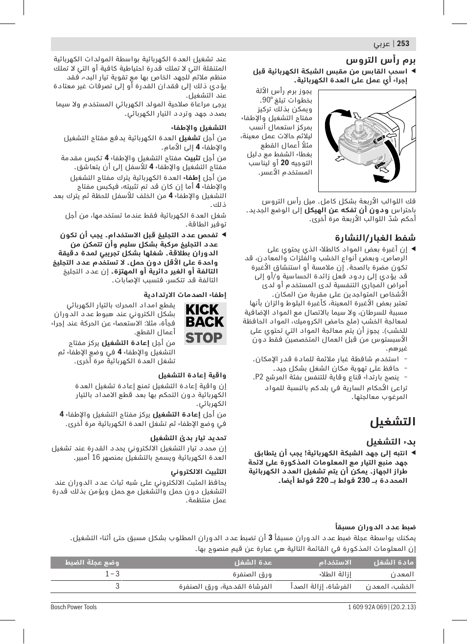 ليغشتلا | Bosch GWS 14-125 Inox Professional User Manual | Page 252 / 270