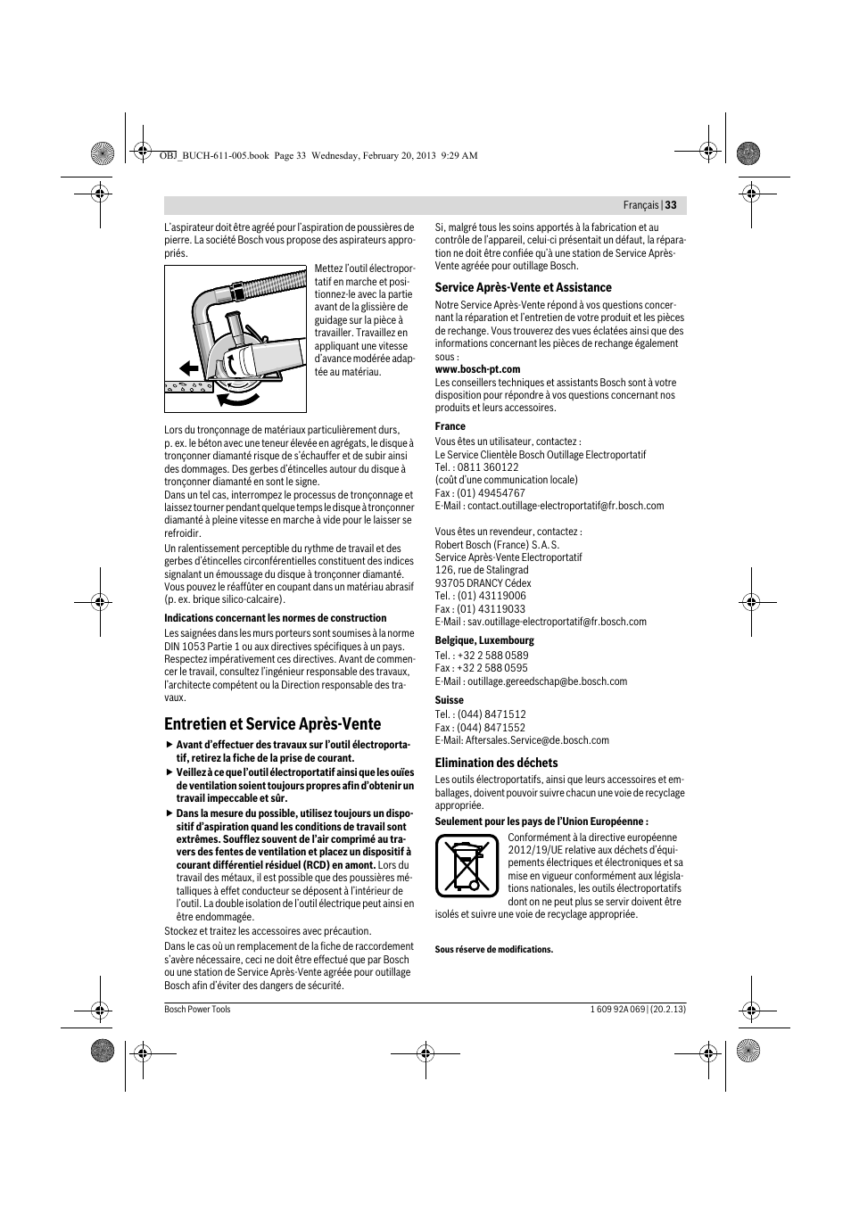 Entretien et service après-vente | Bosch GWS 14-125 Inox Professional User Manual | Page 32 / 270