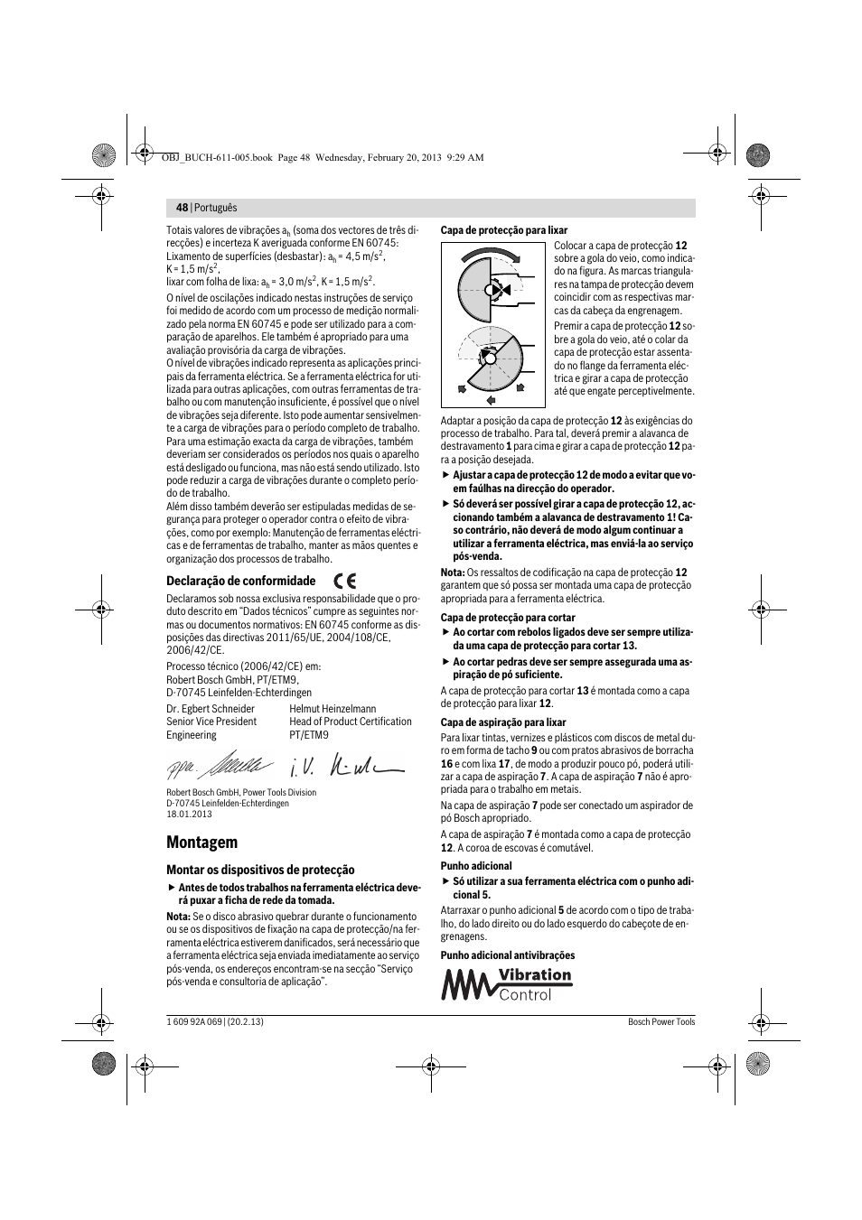 Montagem | Bosch GWS 14-125 Inox Professional User Manual | Page 47 / 270