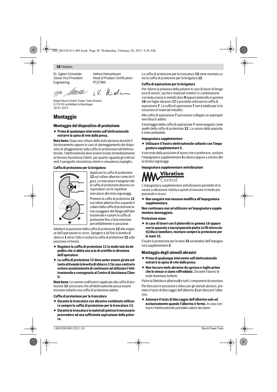 Montaggio | Bosch GWS 14-125 Inox Professional User Manual | Page 57 / 270