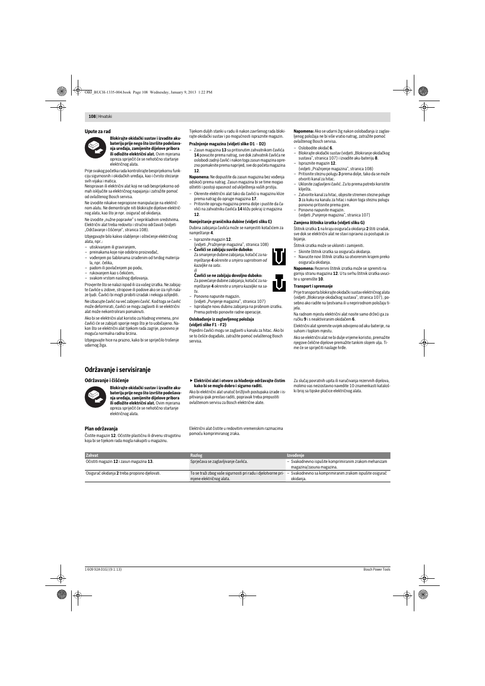 Održavanje i servisiranje | Bosch GSK 18 V-LI Professional User Manual | Page 108 / 130
