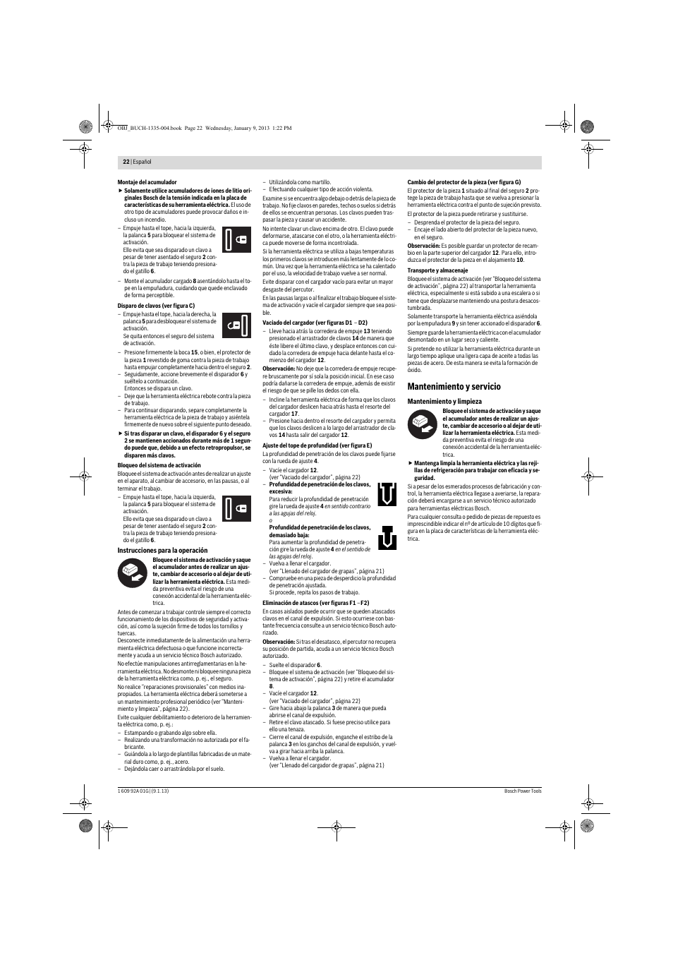 Mantenimiento y servicio | Bosch GSK 18 V-LI Professional User Manual | Page 22 / 130