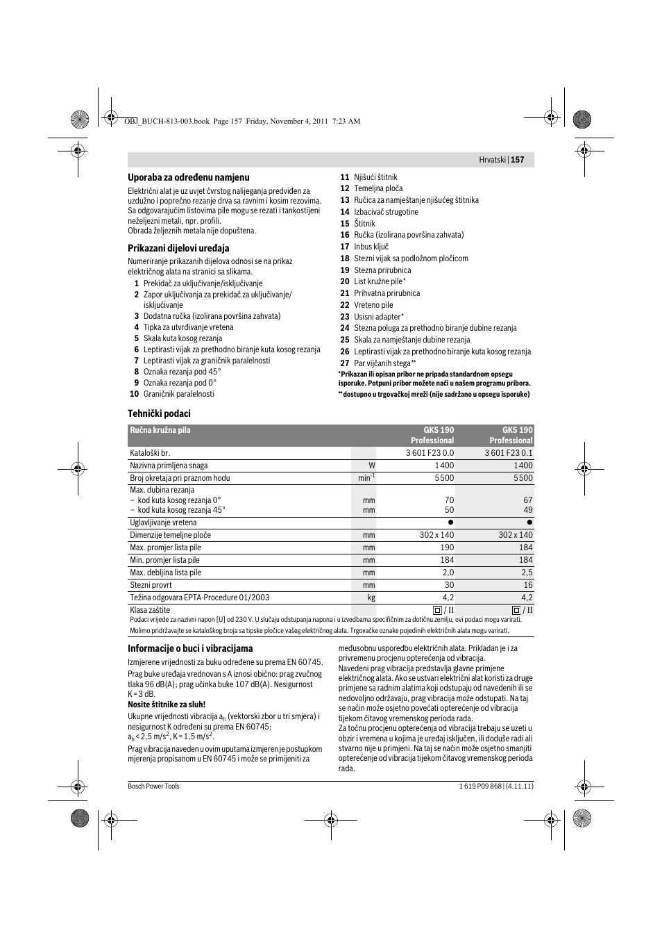 Bosch GKS 190 Professional User Manual | Page 157 / 193
