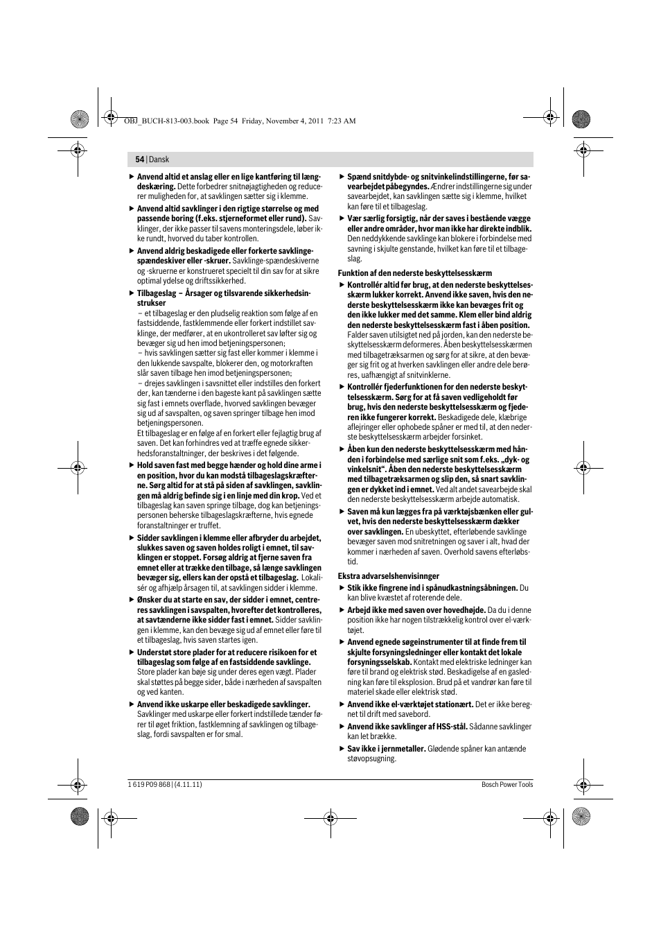 Bosch GKS 190 Professional User Manual | Page 54 / 193