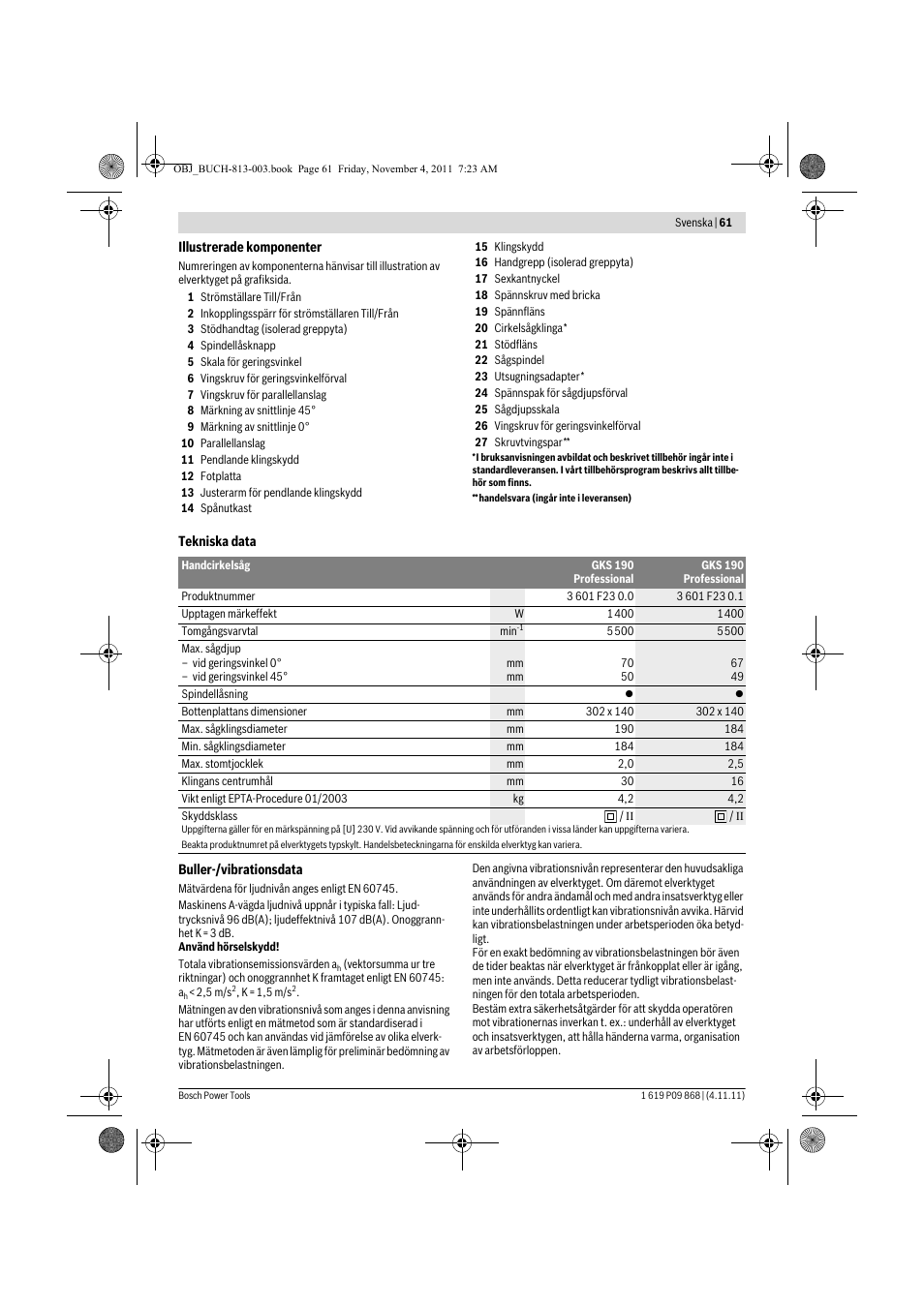 Bosch GKS 190 Professional User Manual | Page 61 / 193