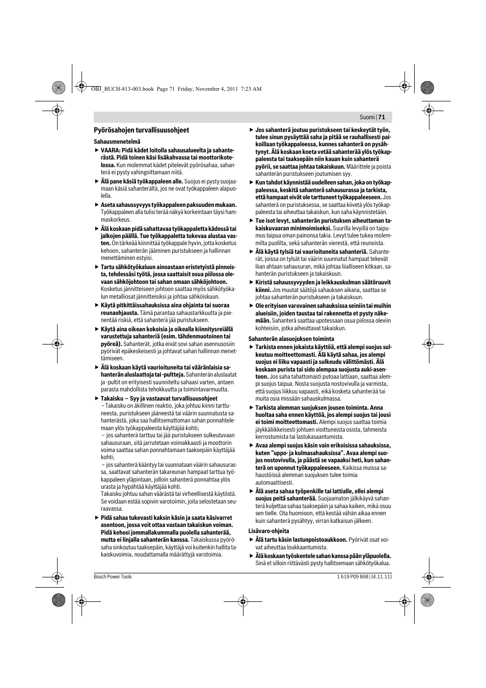 Bosch GKS 190 Professional User Manual | Page 71 / 193
