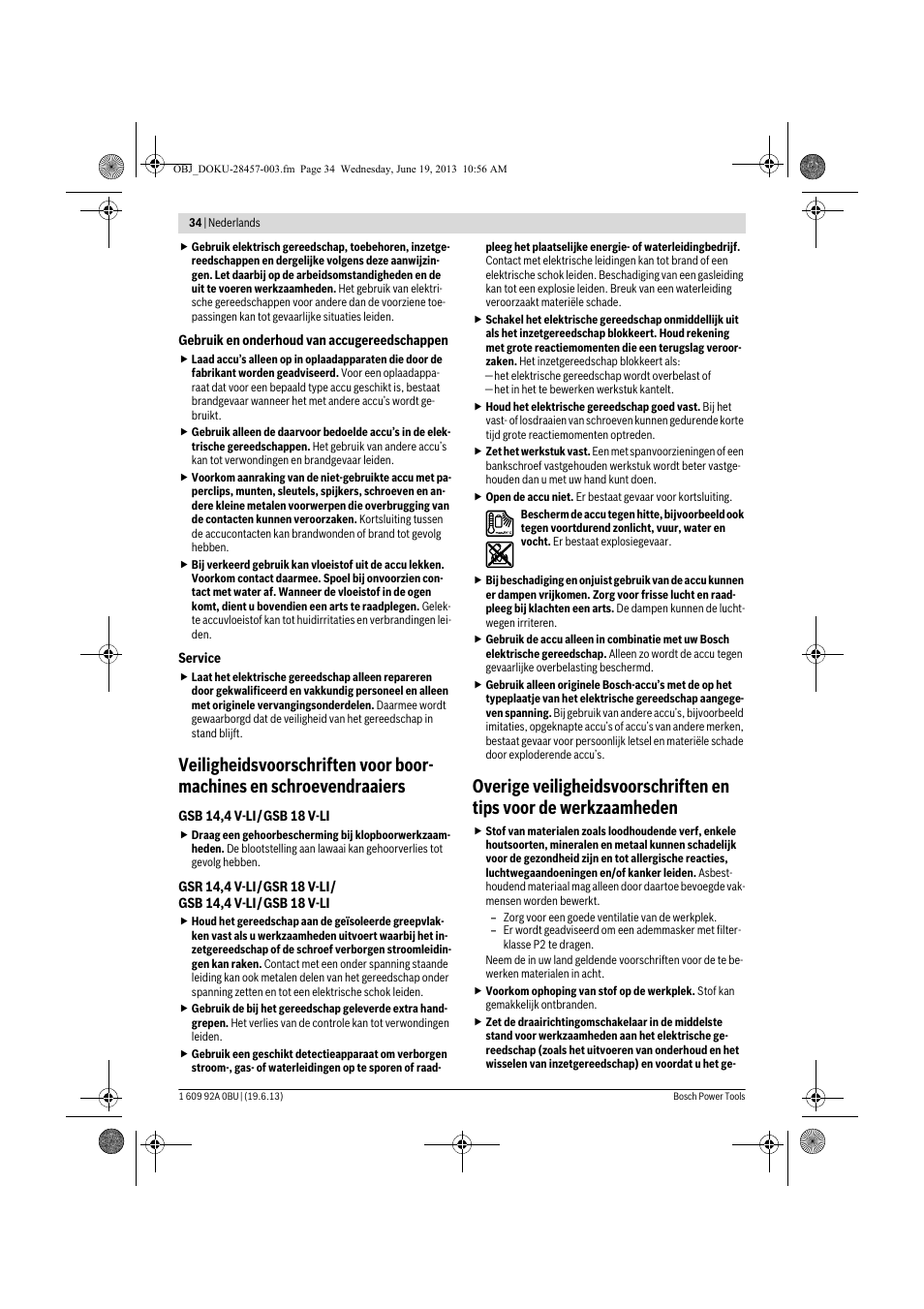 Bosch GSB 14,4 V-LI Professional User Manual | Page 34 / 157