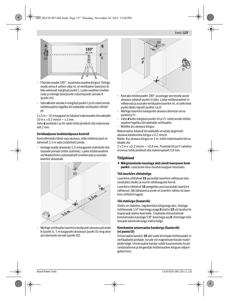 Bosch GLL 2-80 P Professional User Manual | Page 137 / 193