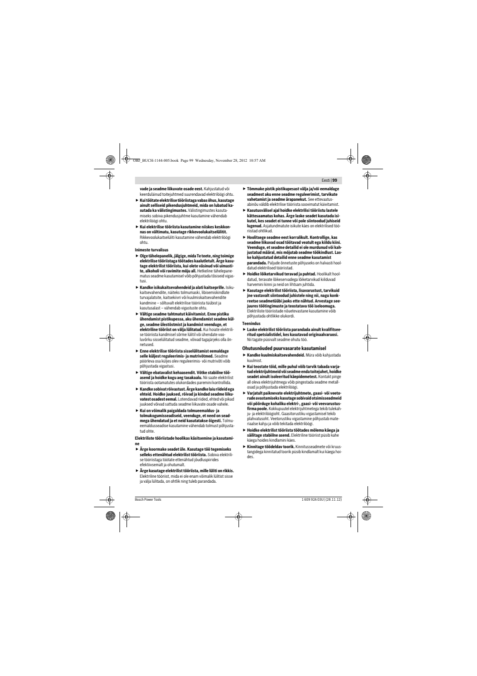 Bosch GSH 27 VC Professional User Manual | Page 99 / 119