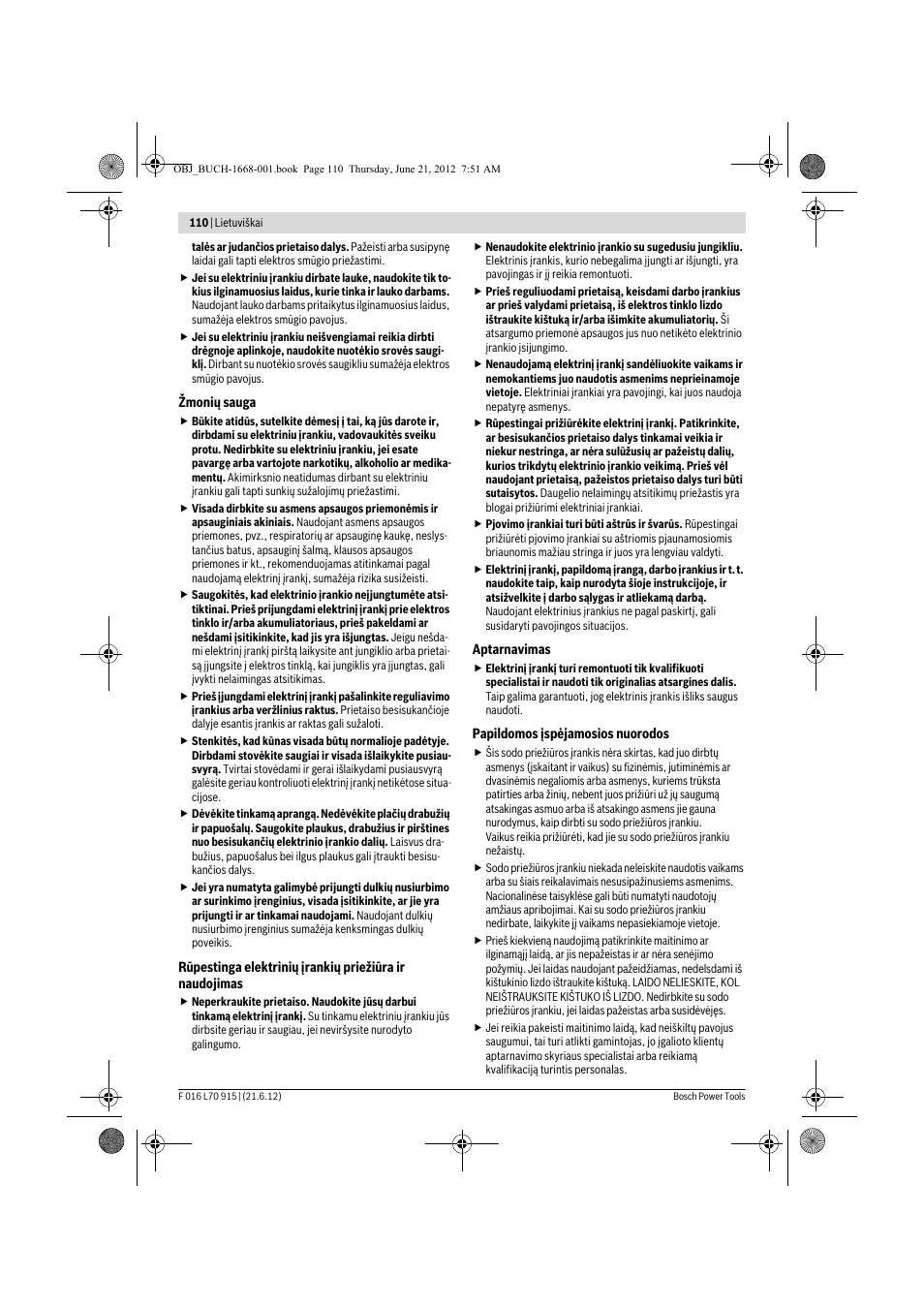 Bosch AMW 10 User Manual | Page 110 / 124
