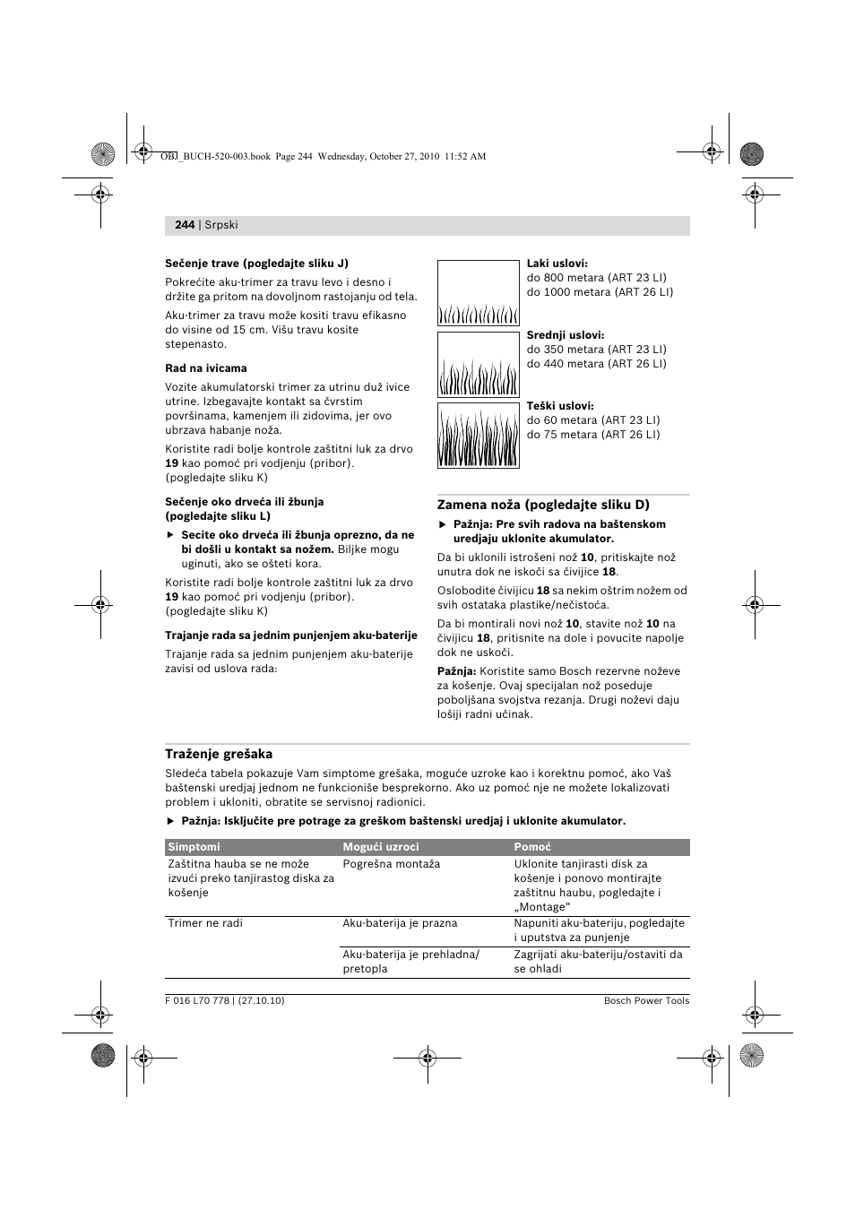 Bosch ART 23 LI User Manual | Page 244 / 297