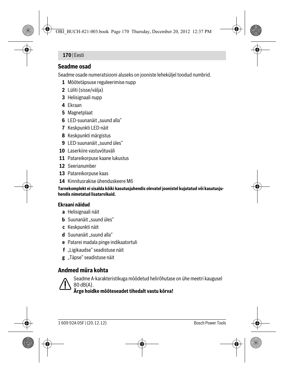 Bosch LR 2 Professional User Manual | Page 170 / 239