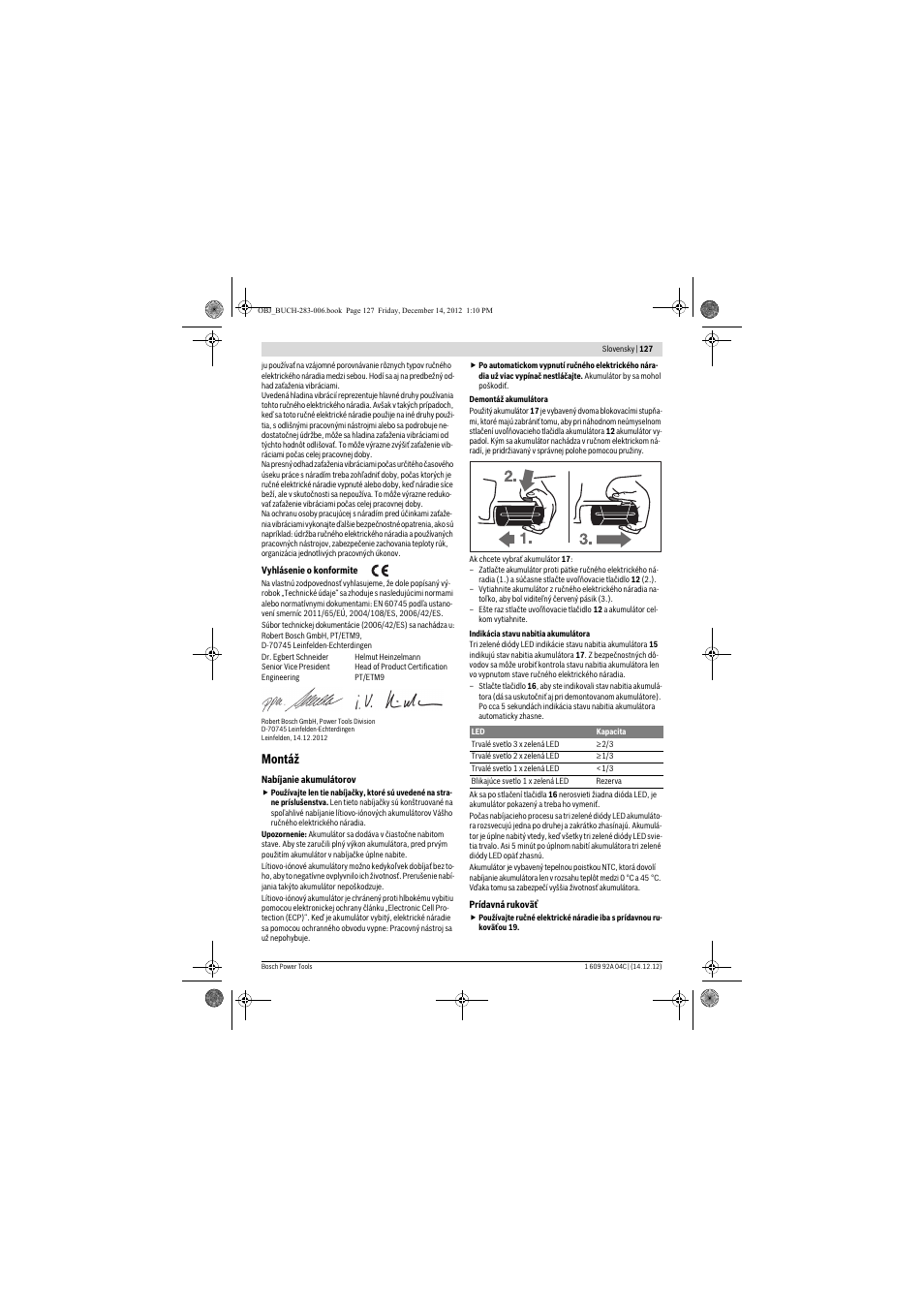 Montáž | Bosch GBH 36 V-LI Professional User Manual | Page 127 / 238