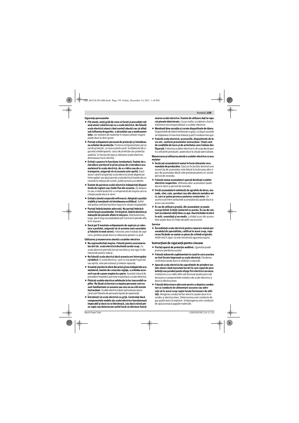 Bosch GBH 36 V-LI Professional User Manual | Page 159 / 238