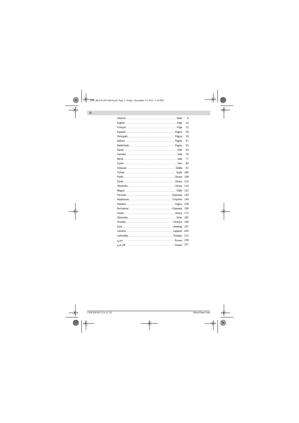 Bosch GBH 36 V-LI Professional User Manual | Page 2 / 238