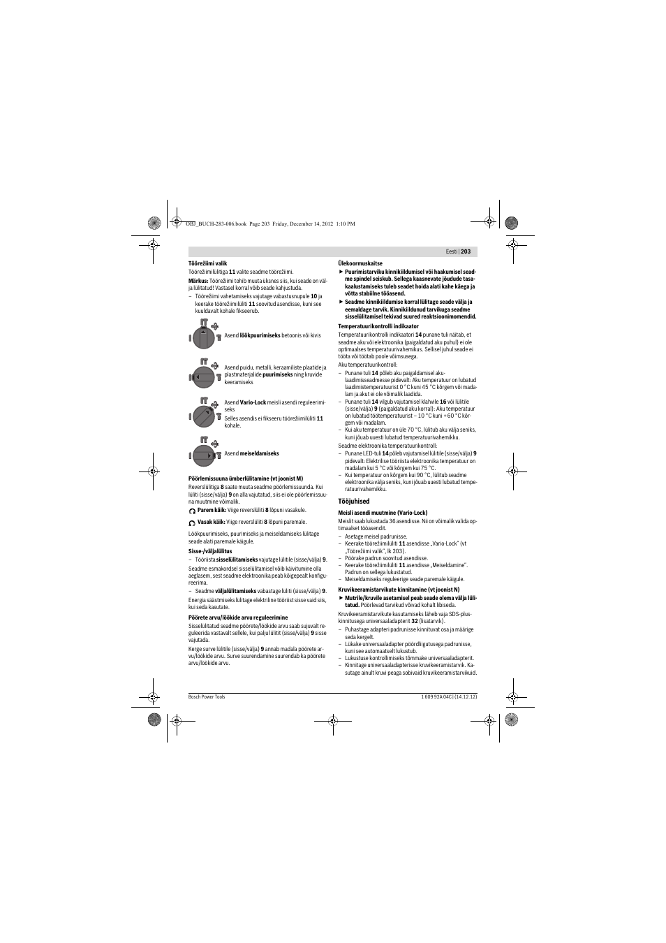 Bosch GBH 36 V-LI Professional User Manual | Page 203 / 238