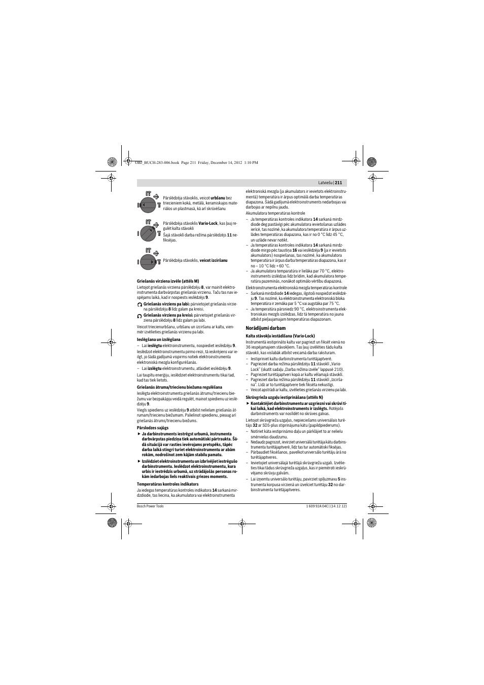 Bosch GBH 36 V-LI Professional User Manual | Page 211 / 238