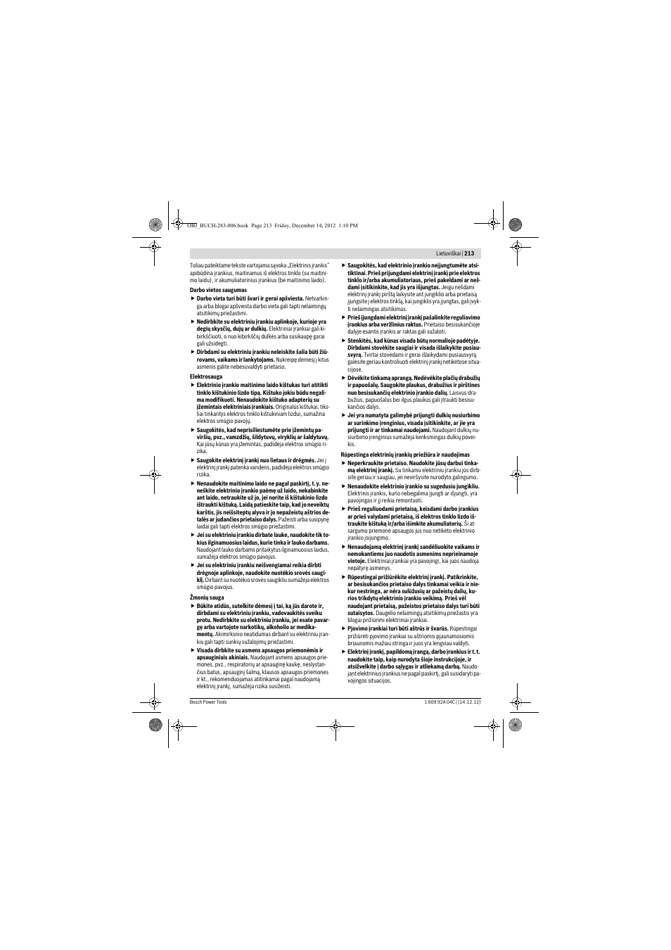 Bosch GBH 36 V-LI Professional User Manual | Page 213 / 238