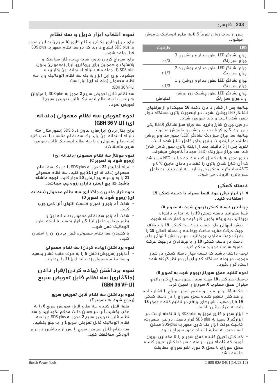 Bosch GBH 36 V-LI Professional User Manual | Page 233 / 238