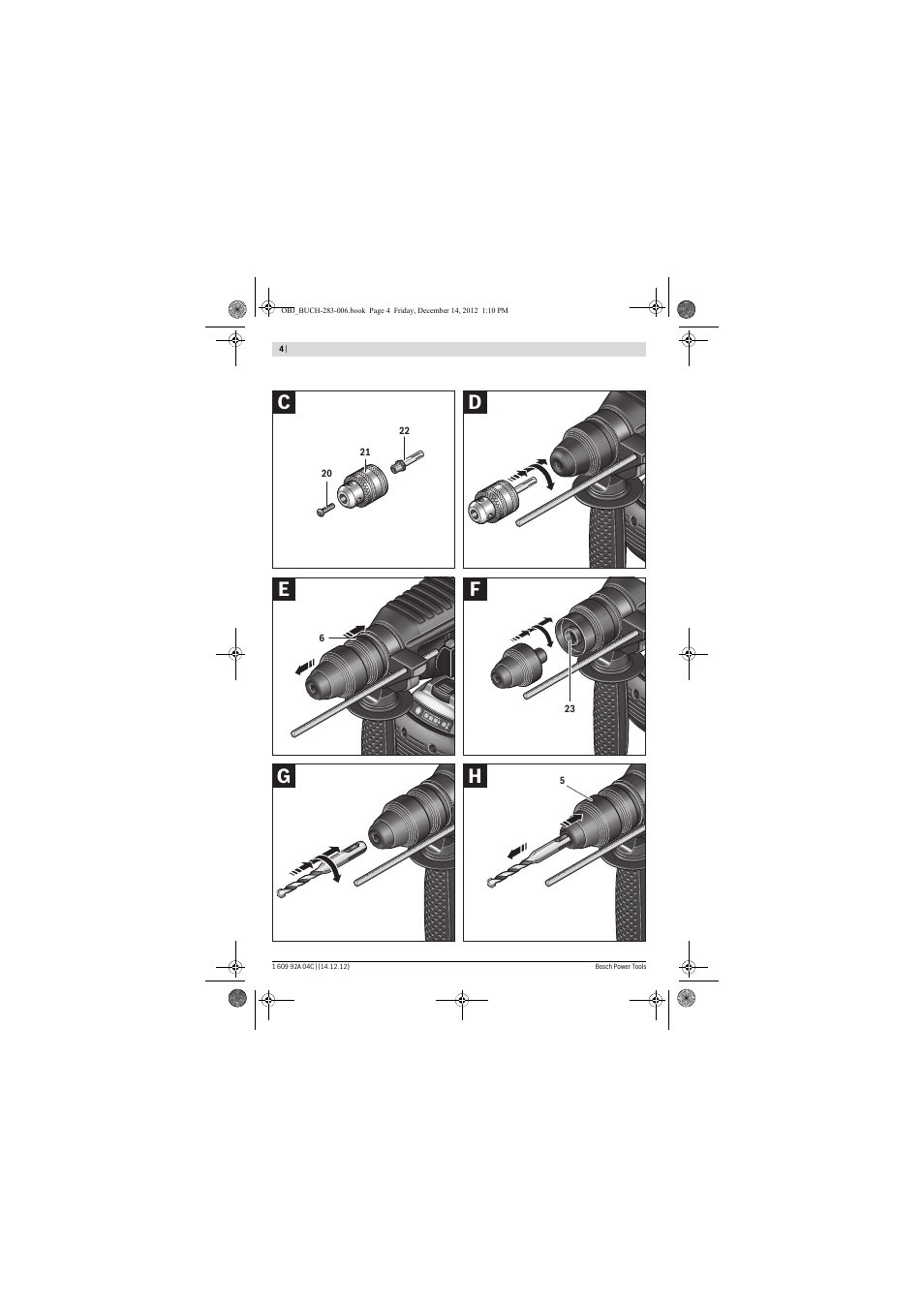 Bosch GBH 36 V-LI Professional User Manual | Page 4 / 238