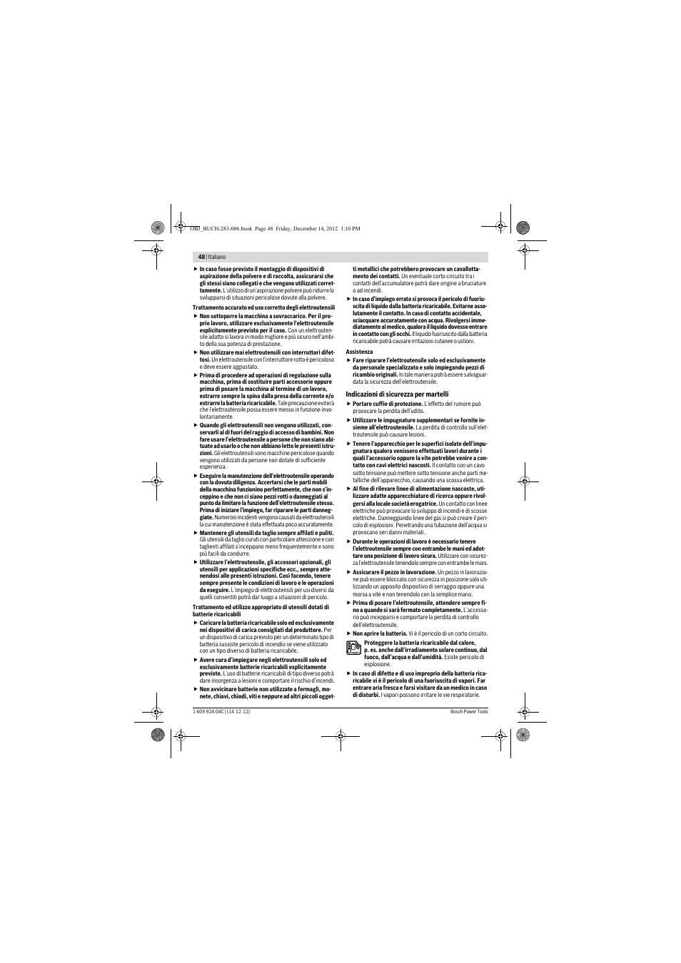 Bosch GBH 36 V-LI Professional User Manual | Page 48 / 238