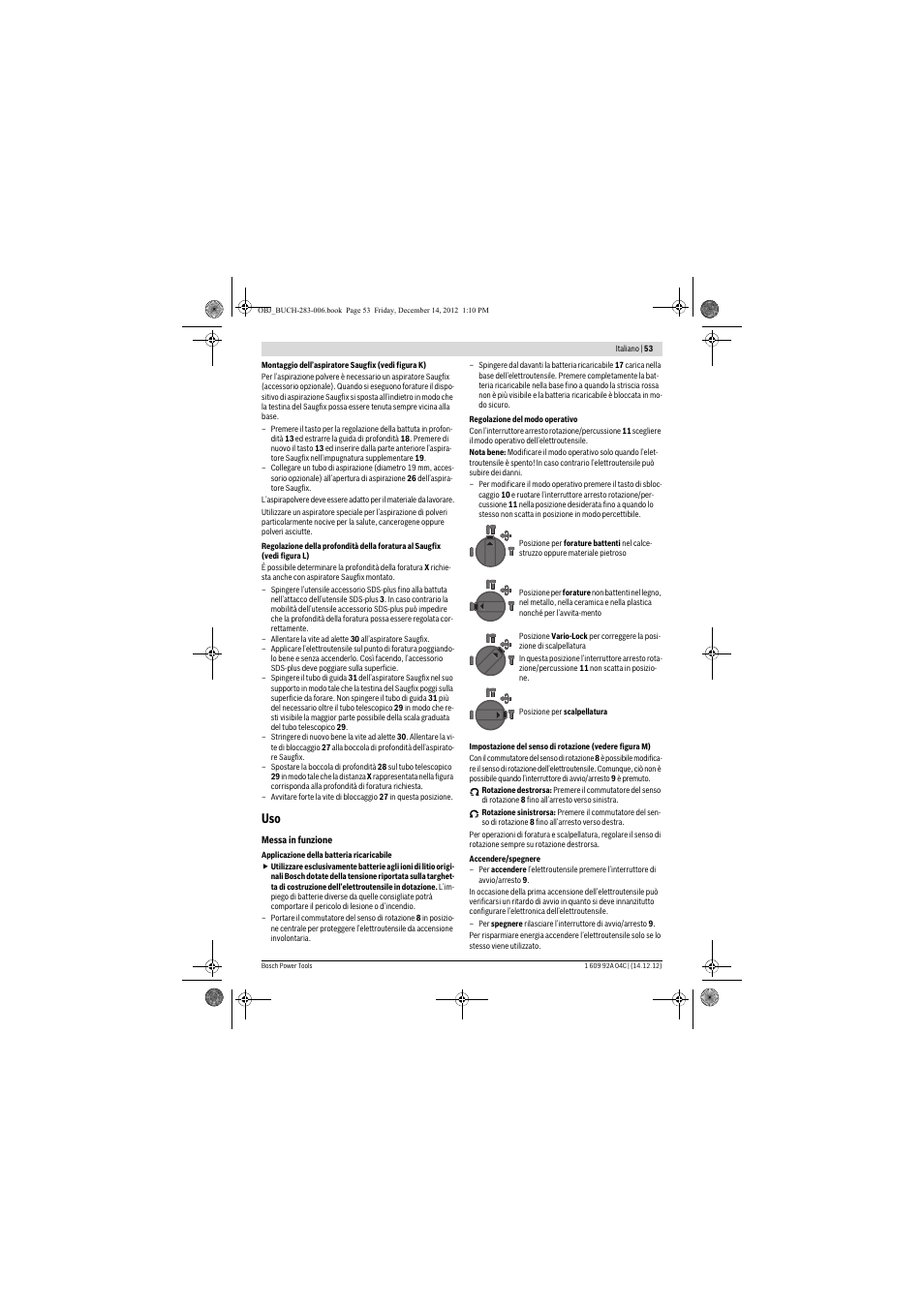 Bosch GBH 36 V-LI Professional User Manual | Page 53 / 238