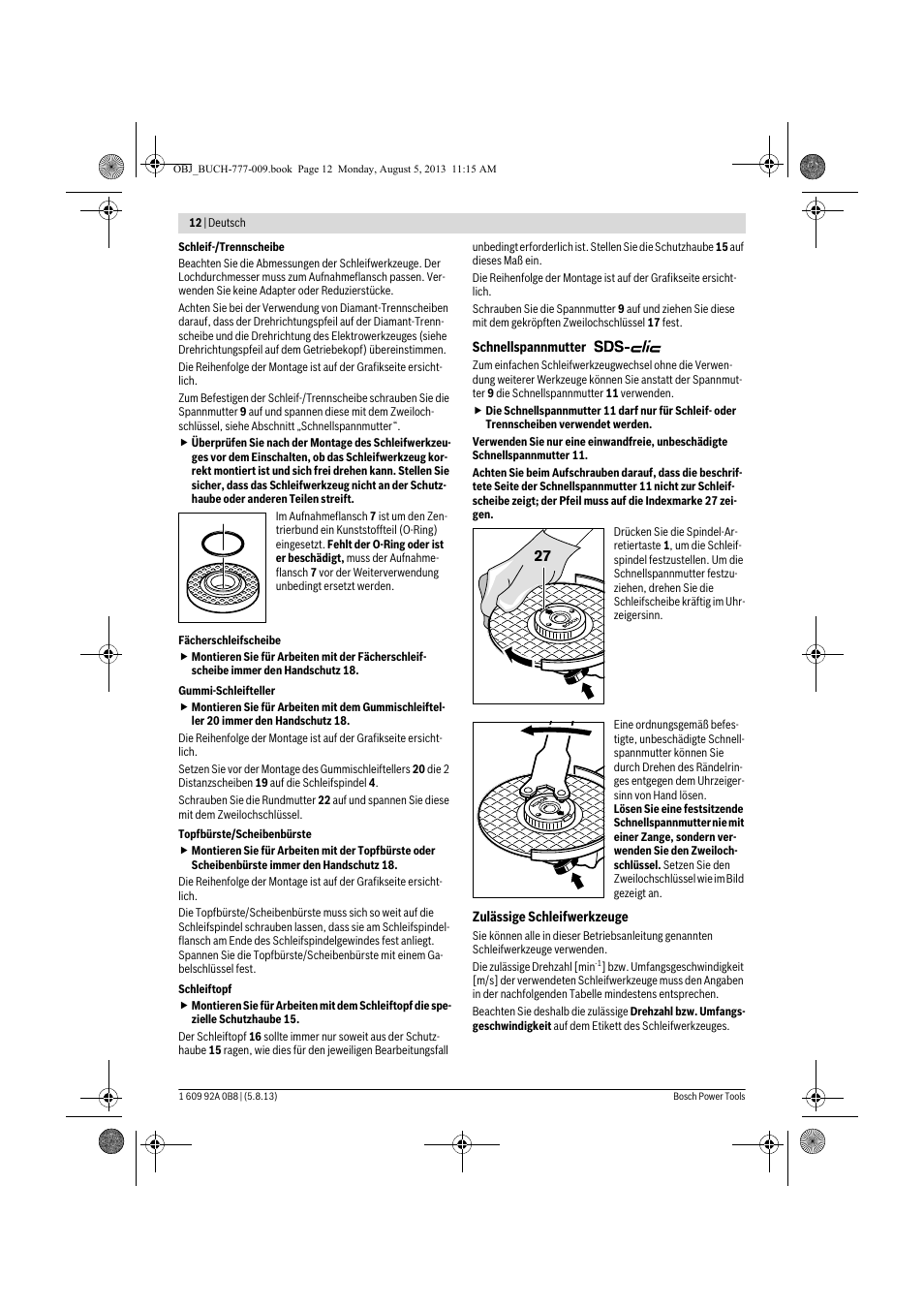 Bosch GWS 24-180 H Professional User Manual | Page 11 / 296