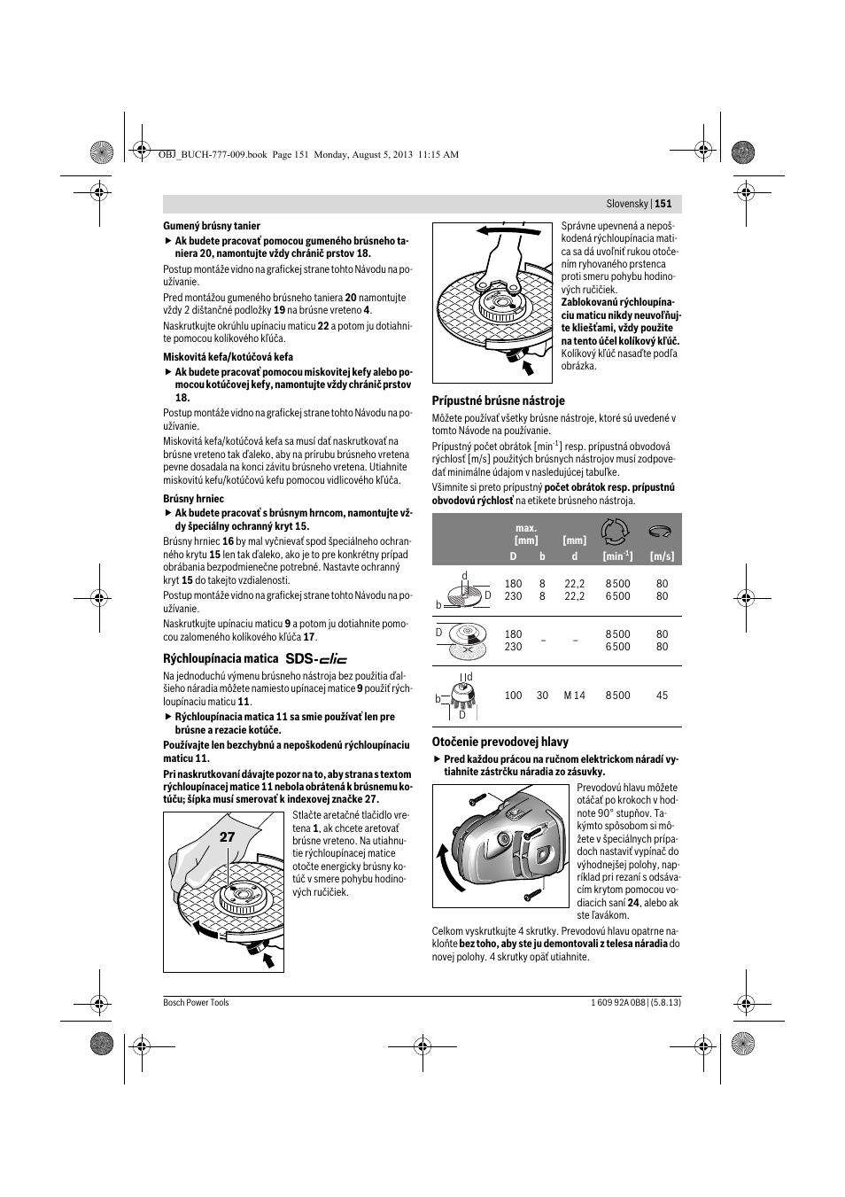 Bosch GWS 24-180 H Professional User Manual | Page 150 / 296