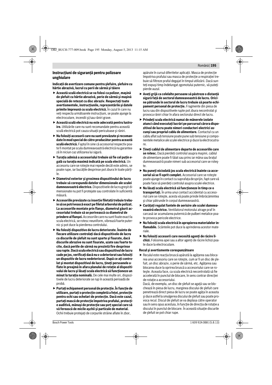 Bosch GWS 24-180 H Professional User Manual | Page 194 / 296