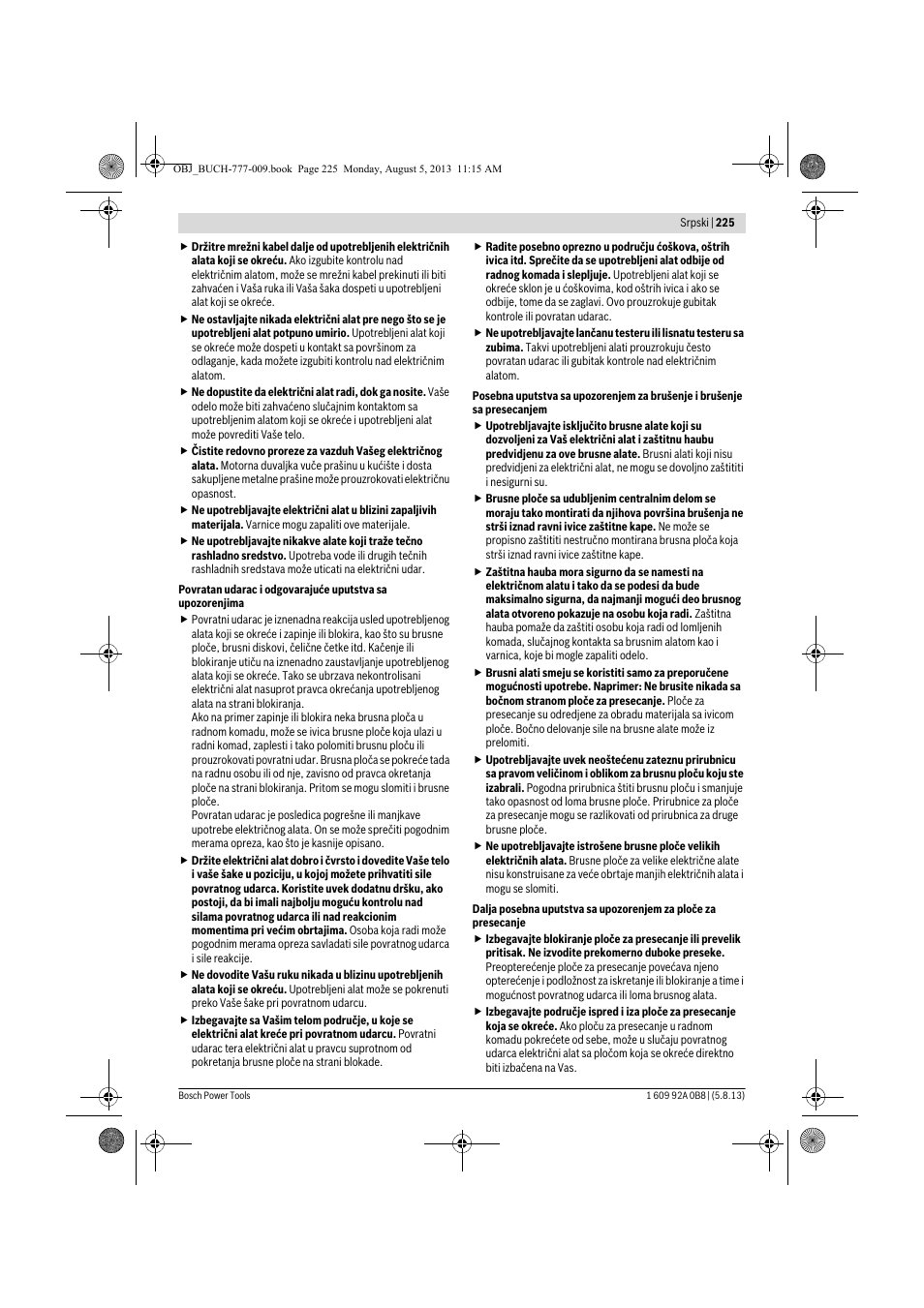 Bosch GWS 24-180 H Professional User Manual | Page 224 / 296