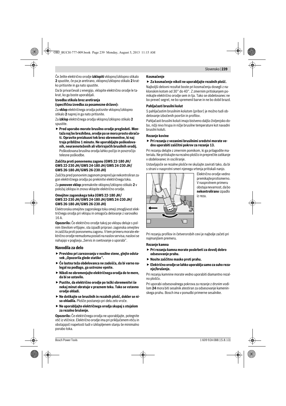 Bosch GWS 24-180 H Professional User Manual | Page 238 / 296