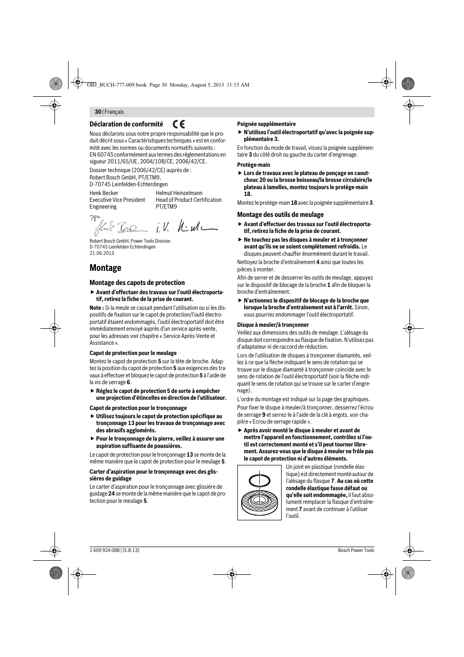 Montage | Bosch GWS 24-180 H Professional User Manual | Page 29 / 296