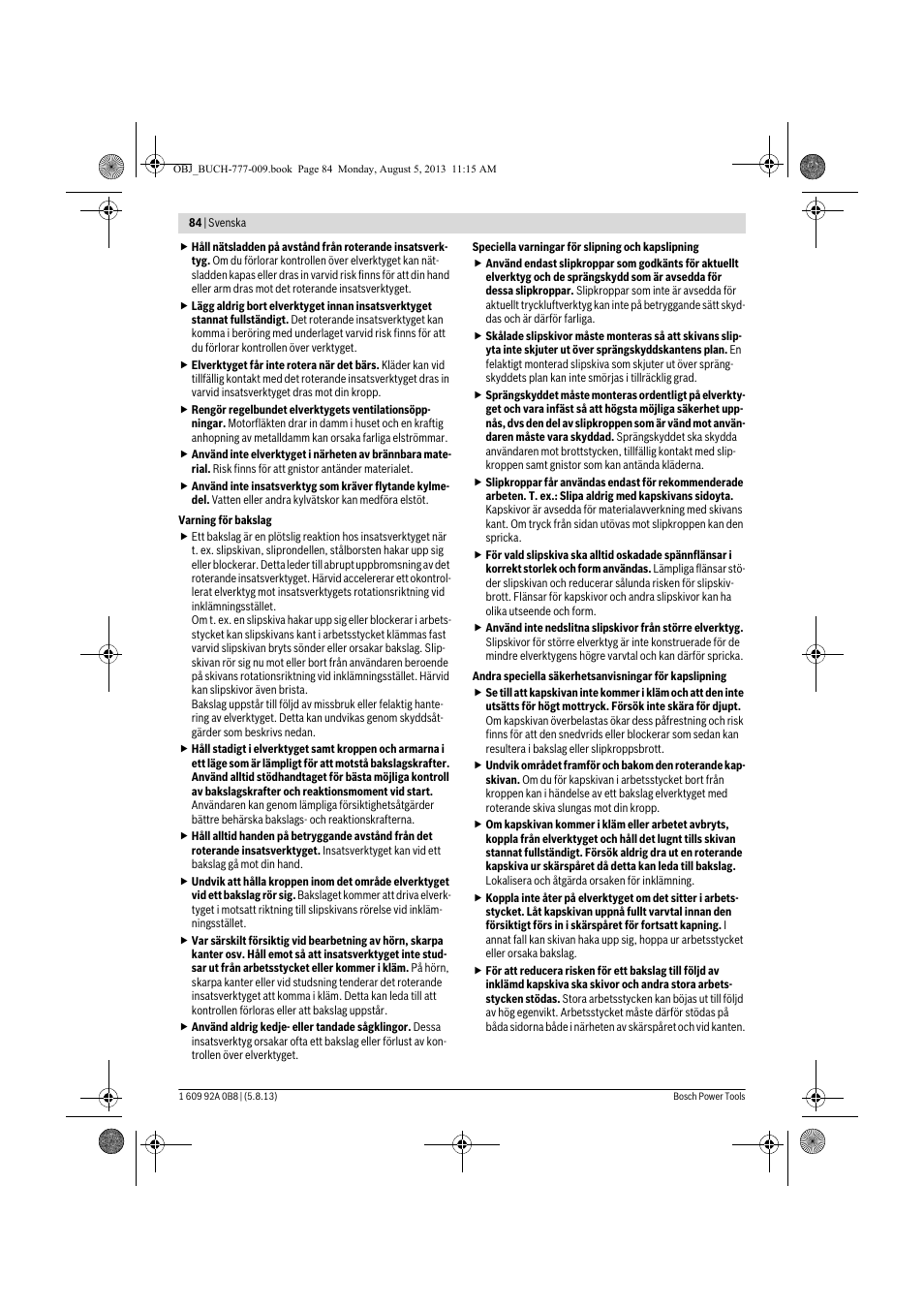 Bosch GWS 24-180 H Professional User Manual | Page 83 / 296