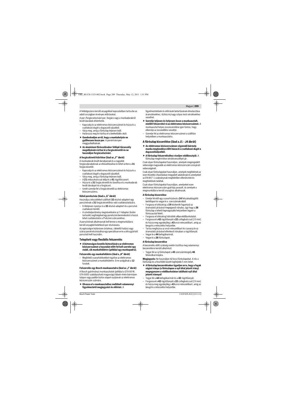 Bosch GTS 10 J Professional User Manual | Page 209 / 355